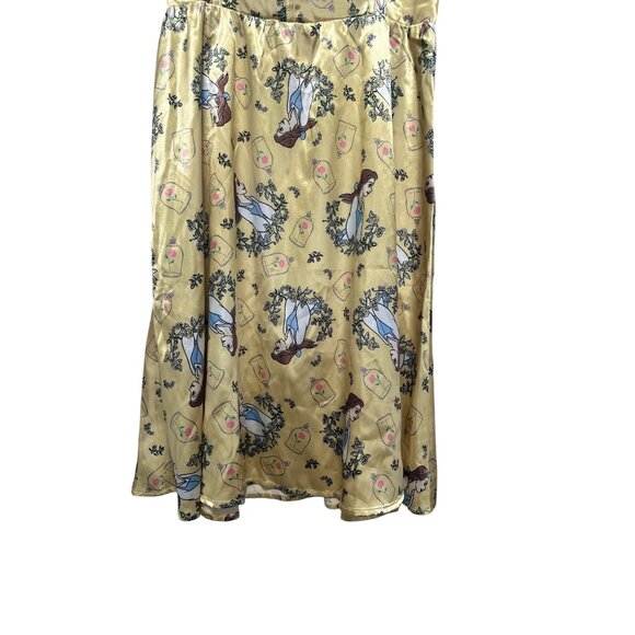 Disney Beauty Beast Belle Novelty Mini Dress Size Small Yellow Sweetheart Corset - Picture 15 of 16